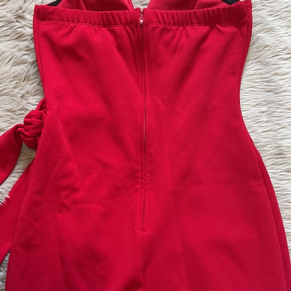 Cherry Red Strapless Mini Dress - Picture 7 of 7